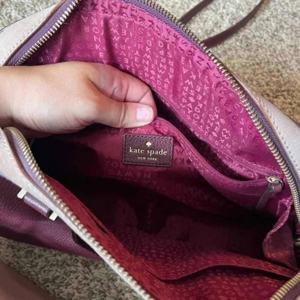 Kate Spade Mini Felix Kay Street Burgundy Pebble Leather Crossbody